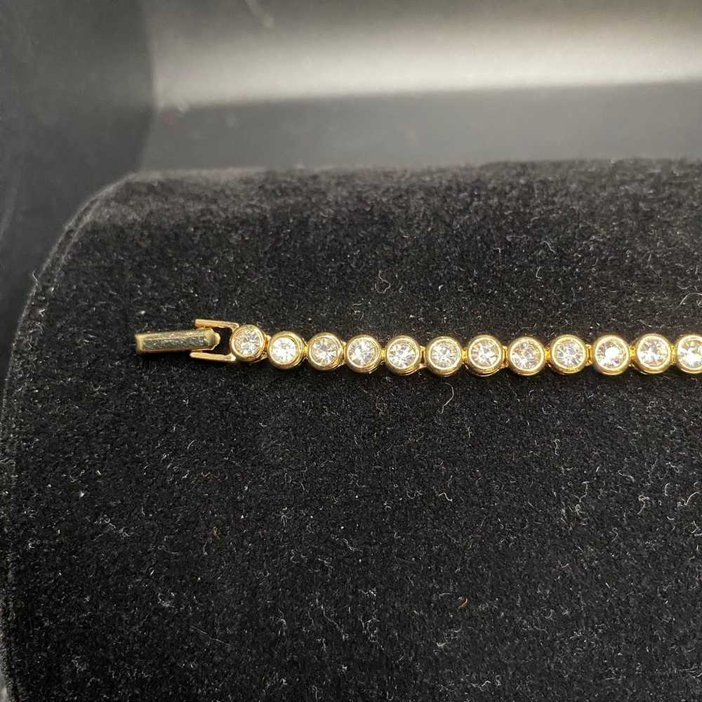 Vintage Avon Bezel Tennis Bracelet And Solitare E… - image 4