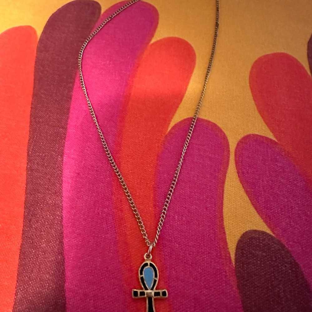 VINTAGE MMA 1976 egypitan ankh Necklace Egyptian … - image 2