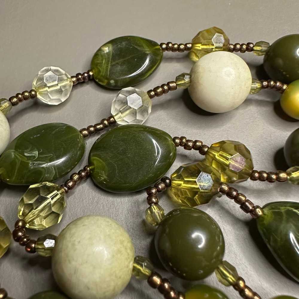 Various Shades Green Beads Different Shapes Brass… - image 4