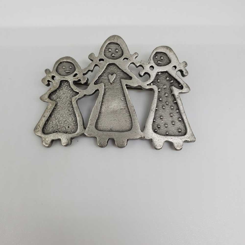 Vintage Cynthia Webb Three Sisters Brooch - image 1