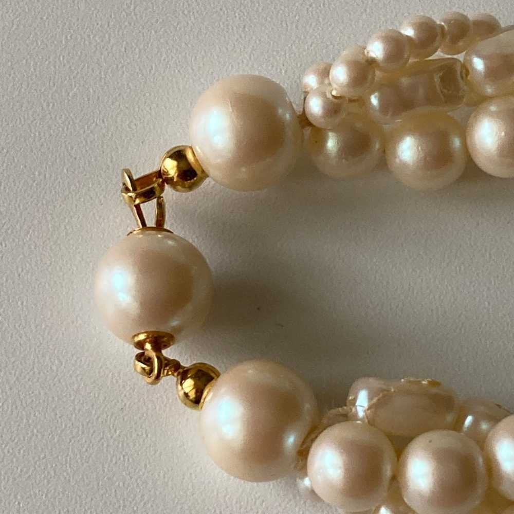 Vintage twisted faux pearl Necklace - image 3