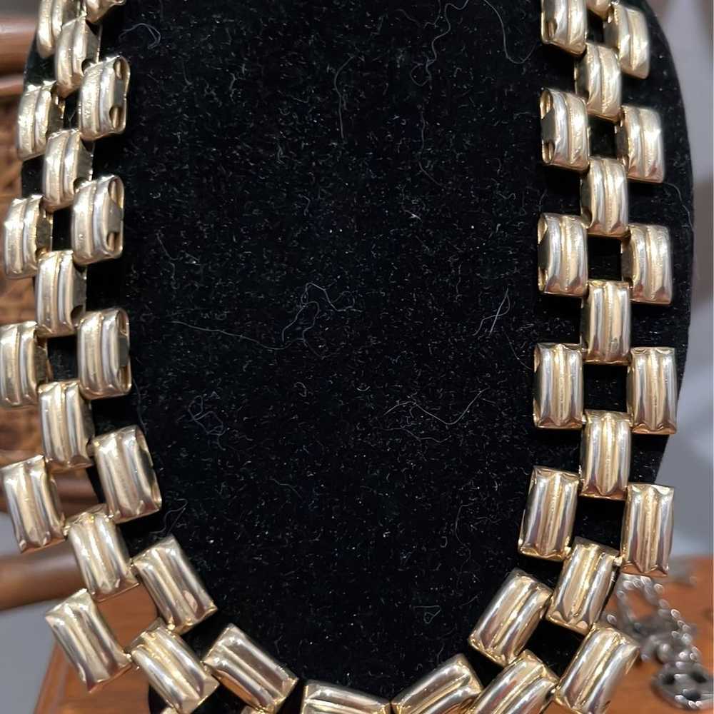 Vintage Gold Designer Choker - image 2