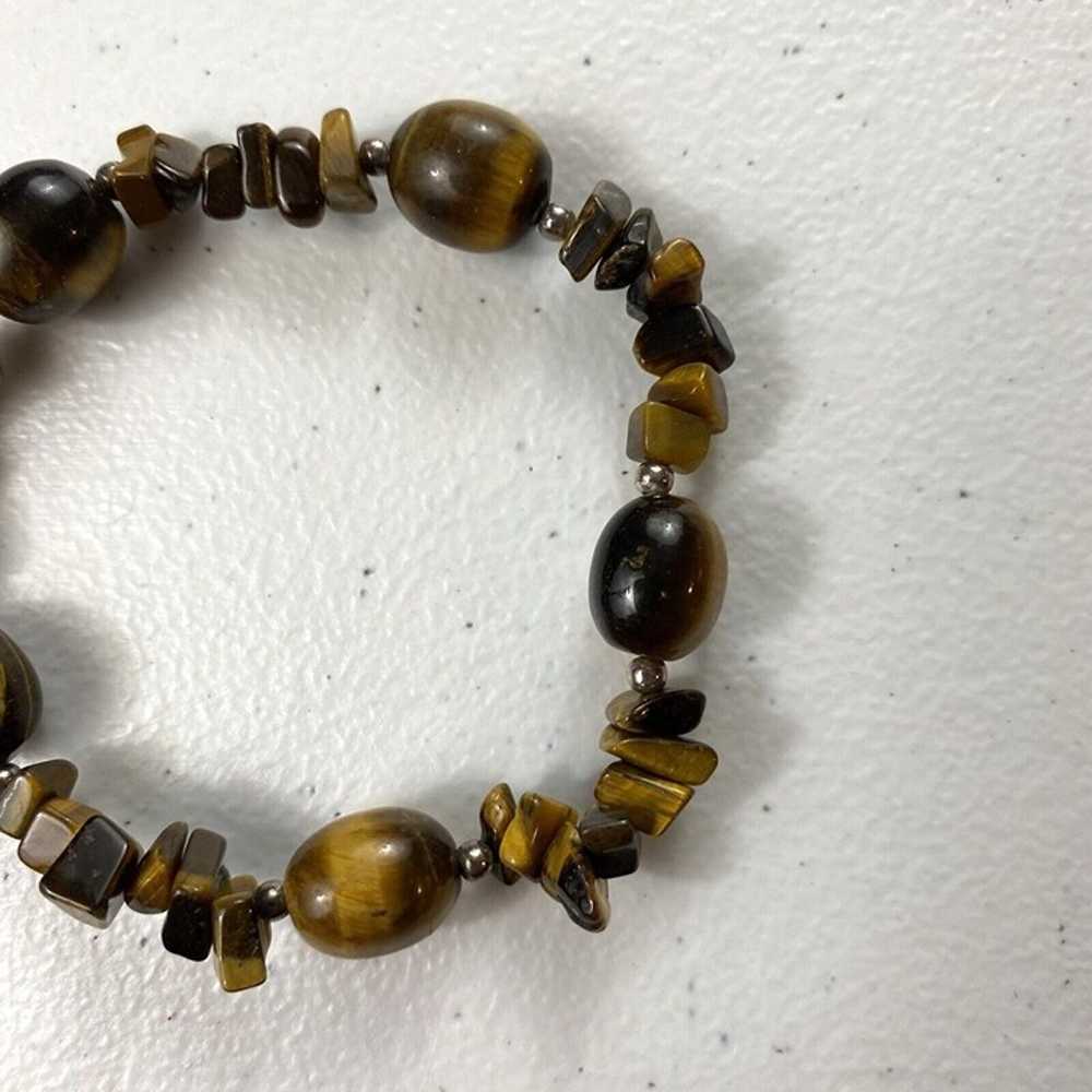 Vintage Tiger’s Eye Bead Stretch Women’s Bracelet - image 2