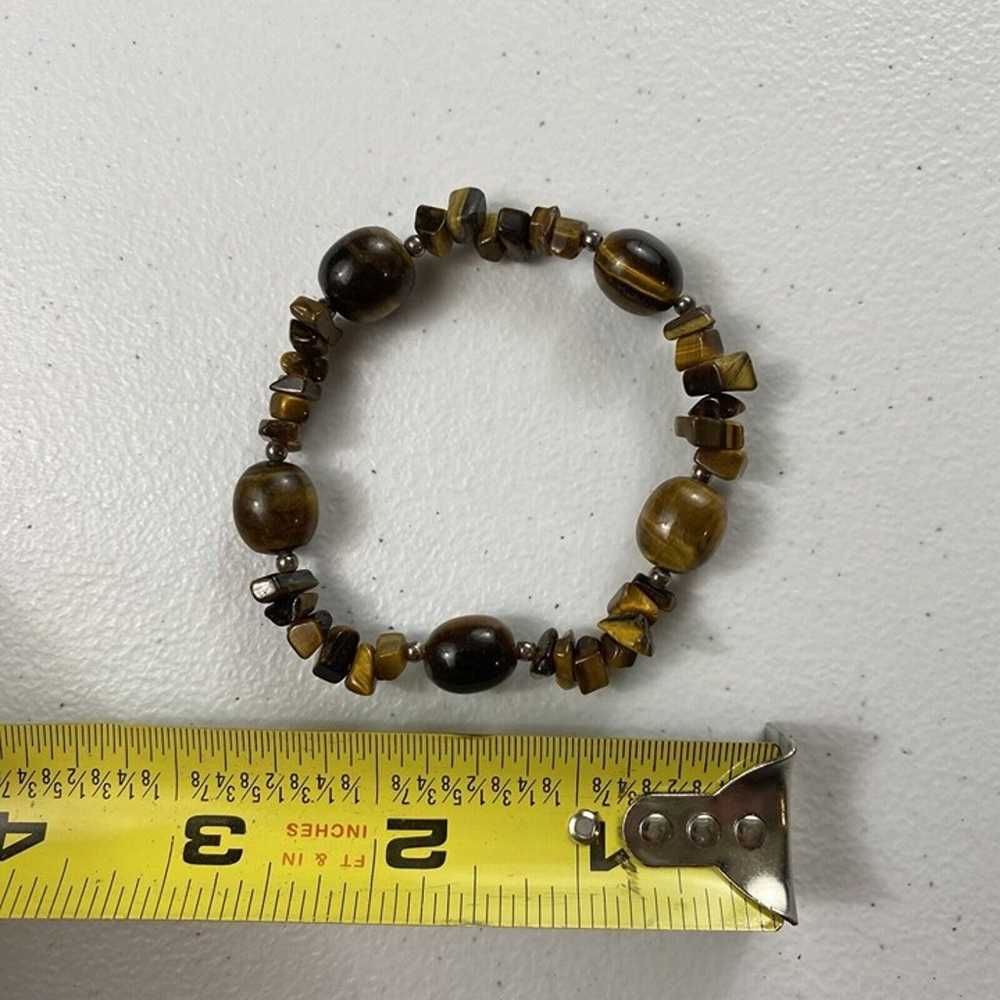 Vintage Tiger’s Eye Bead Stretch Women’s Bracelet - image 6