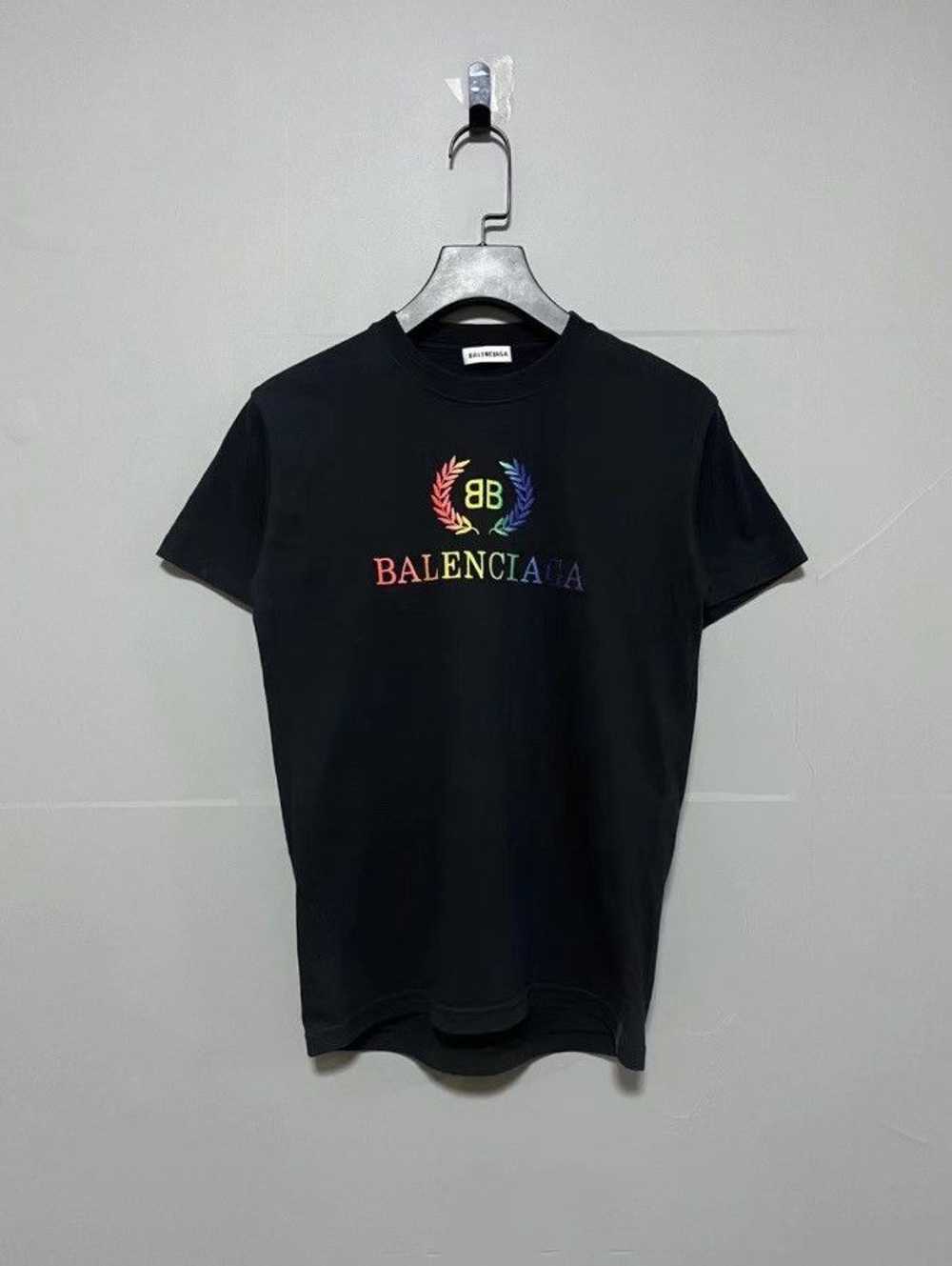 Balenciaga Balenciaga Rainbow Wheat Ear Short Sle… - image 1