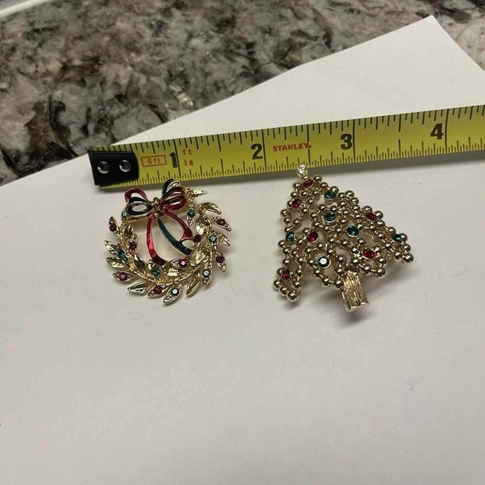 Lot Of 2 Brooch Pins Vintage - Modern Christmas T… - image 10