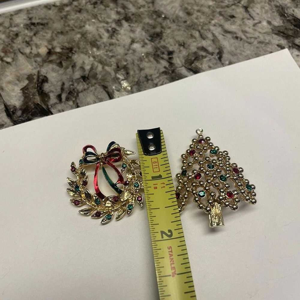 Lot Of 2 Brooch Pins Vintage - Modern Christmas T… - image 9