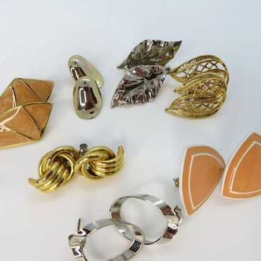 Lot of 7 Pairs of Vintage Pierced Earrings Posts … - image 1