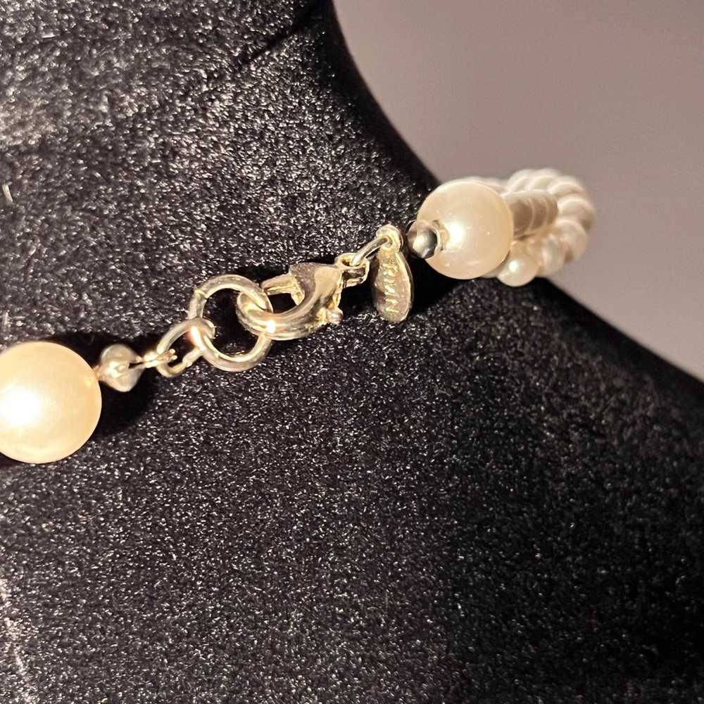 Vintage Signed RMN Faux Pearl Graduated Bead Neck… - image 3