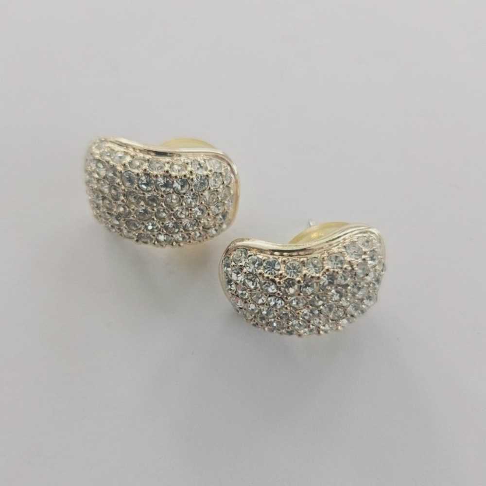 Vintage ROMAN Gold and Crystal Earrings - image 10