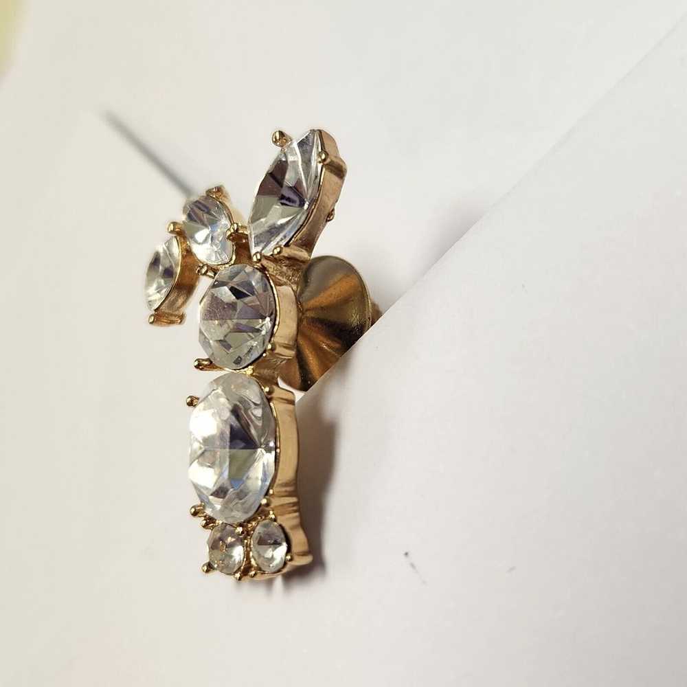 Vintage Clear Rhinestone Gold Tone Bunny Rabbit A… - image 3