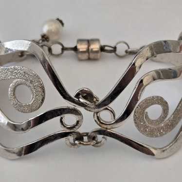 Silver Plated Vintage Fork Bracelet - image 1