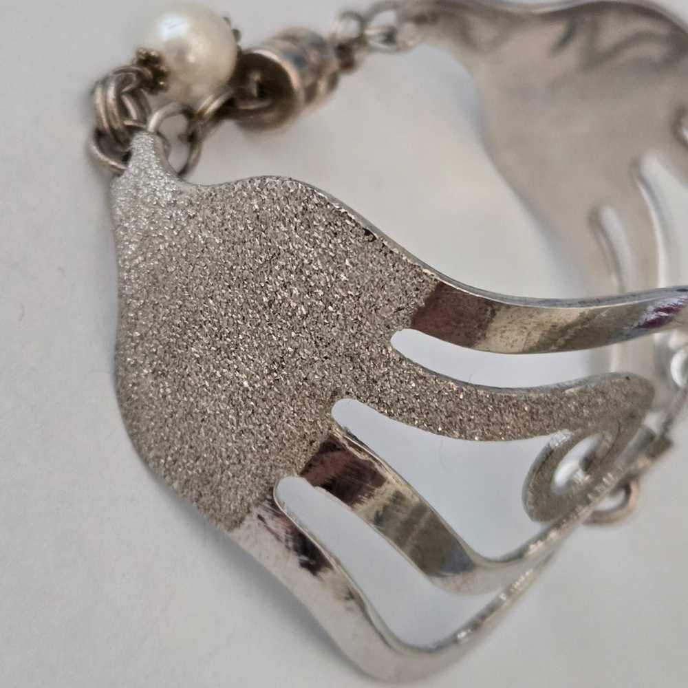 Silver Plated Vintage Fork Bracelet - image 3