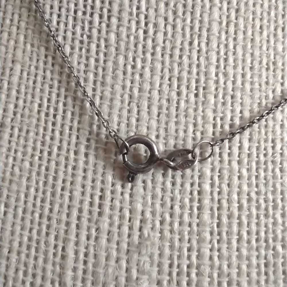 Vintage sterling silver stamped dainty open heart… - image 8