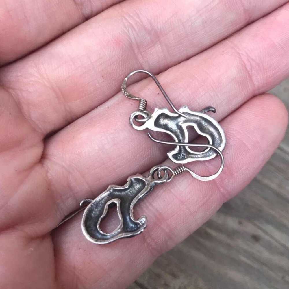 925 Sterling Silver mermaid dangle earrings - image 2