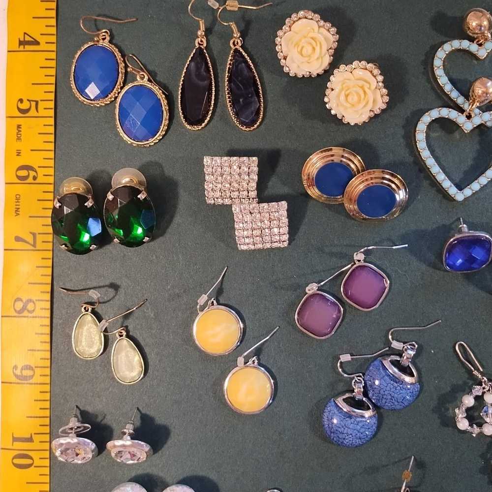 earring Lot 19 pairs variety - image 2