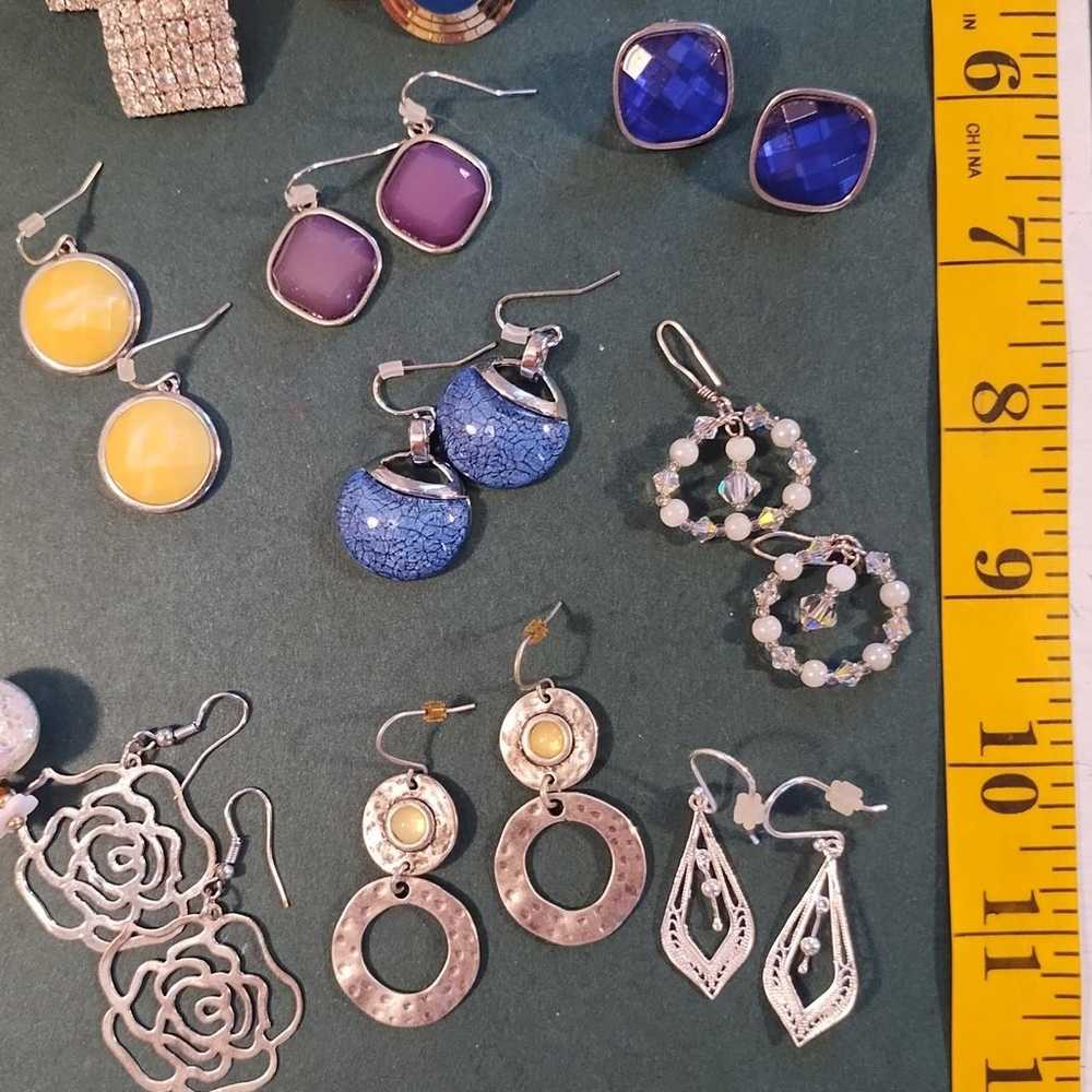 earring Lot 19 pairs variety - image 5