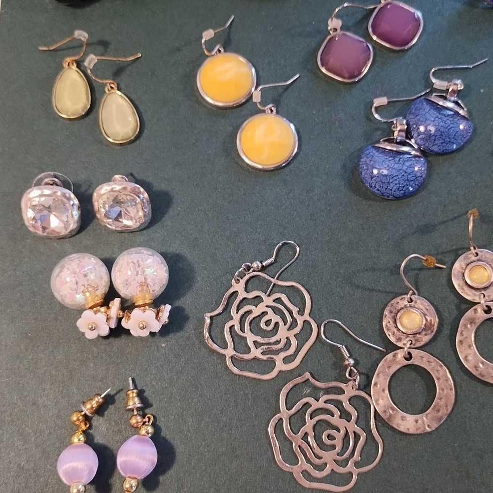 earring Lot 19 pairs variety - image 6