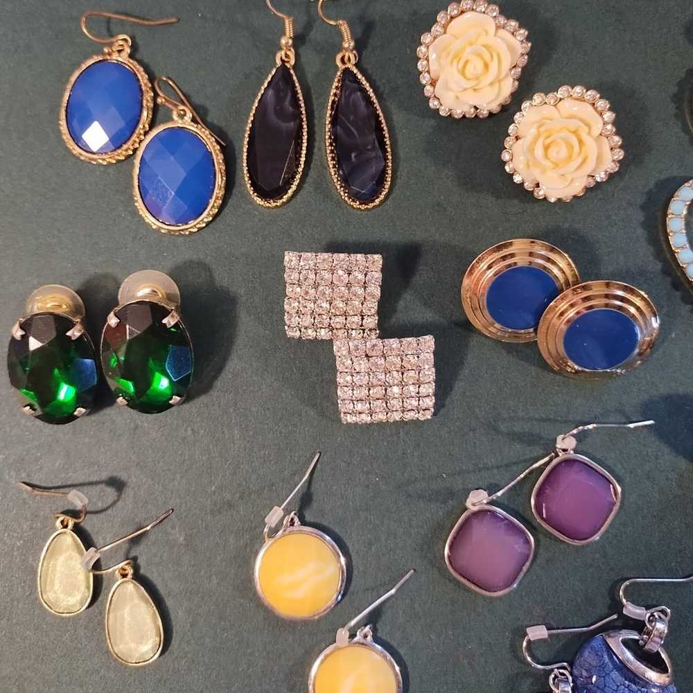 earring Lot 19 pairs variety - image 9