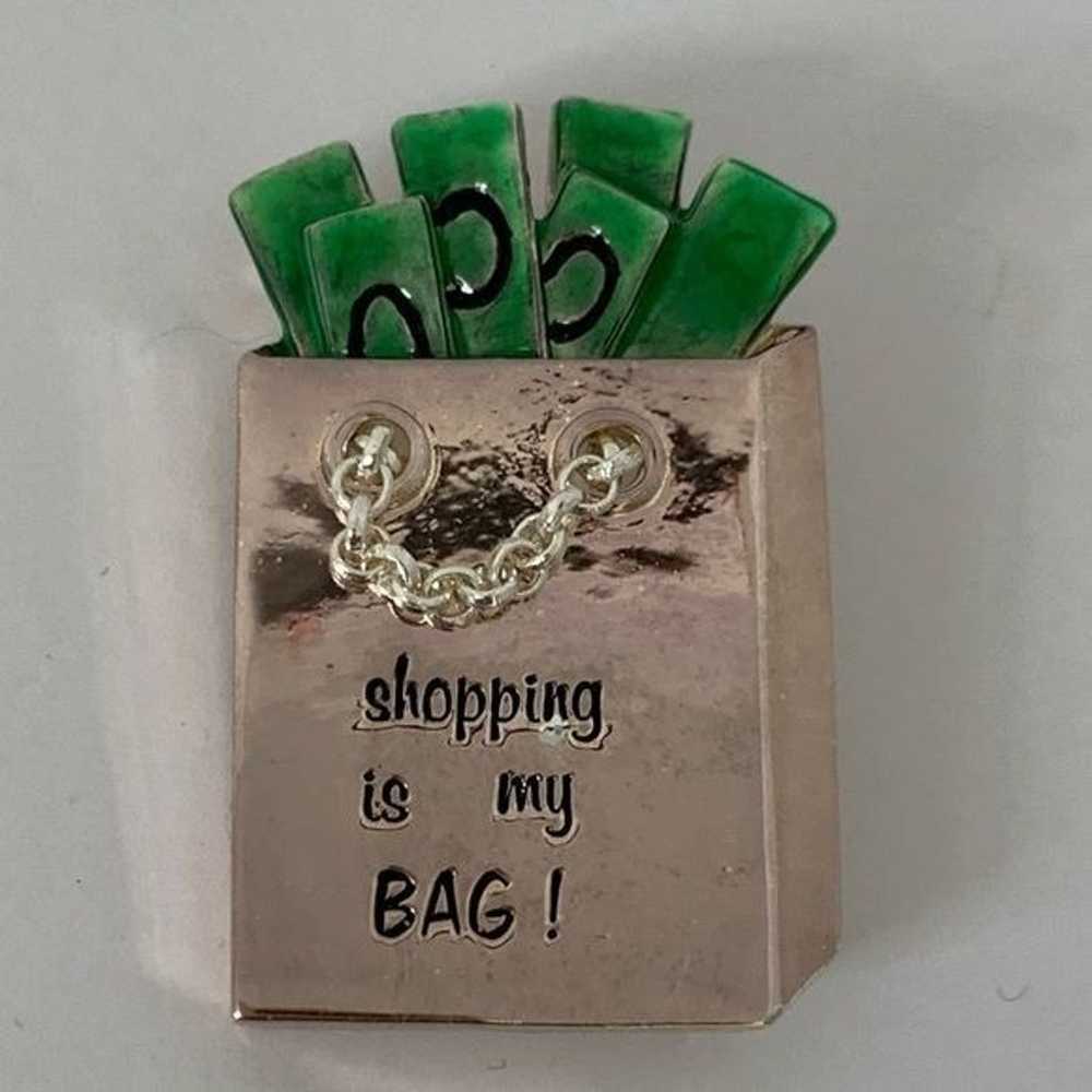 Vintage Jewelry Signed Danecraft Adorable Shoppin… - image 7