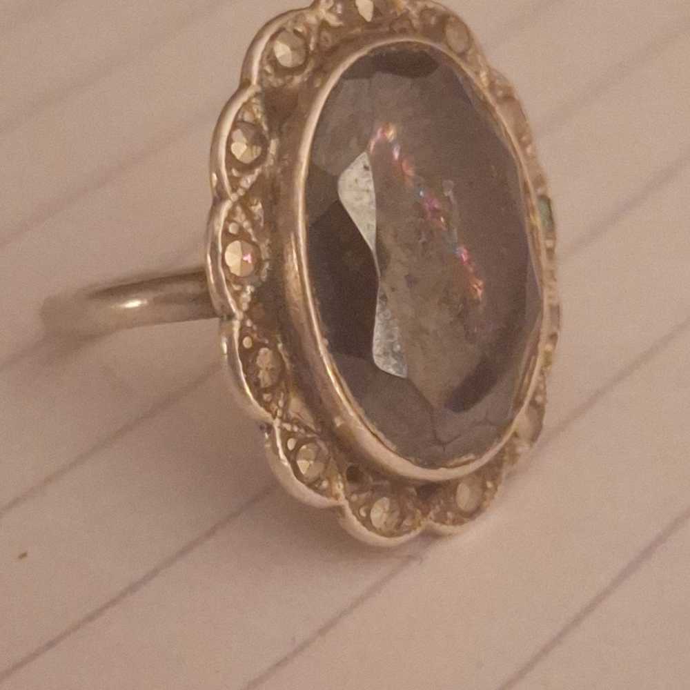 .925 sterling Silver Vintage Ring - image 8