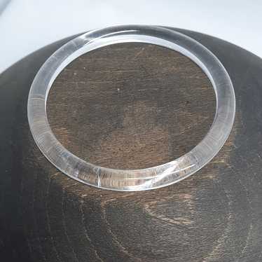 Vintage clear lucite bangle bracelet - image 1