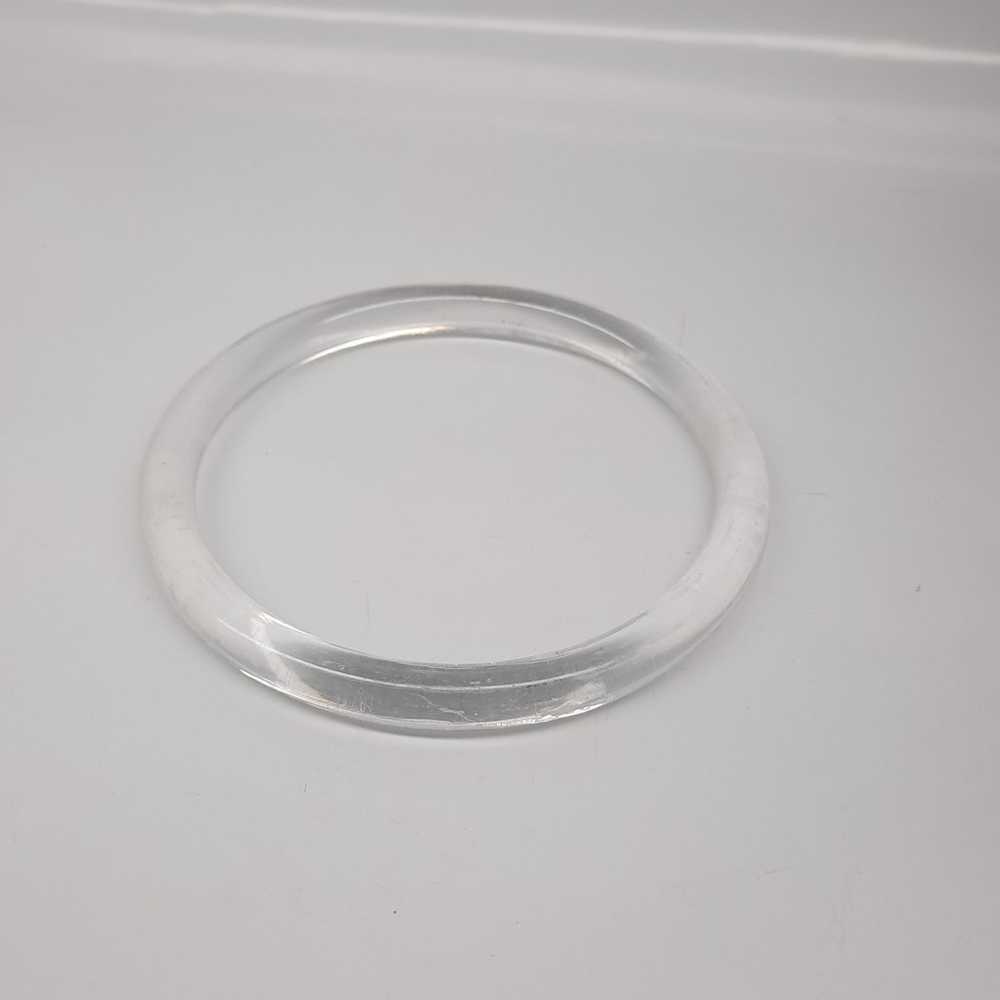 Vintage clear lucite bangle bracelet - image 8