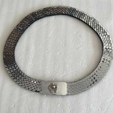 Unique Vintage silver metal elastic belt measures… - image 1