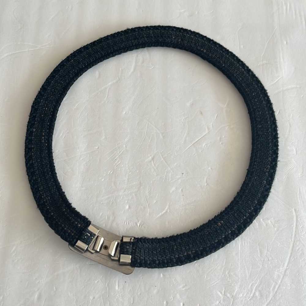 Unique Vintage silver metal elastic belt measures… - image 3