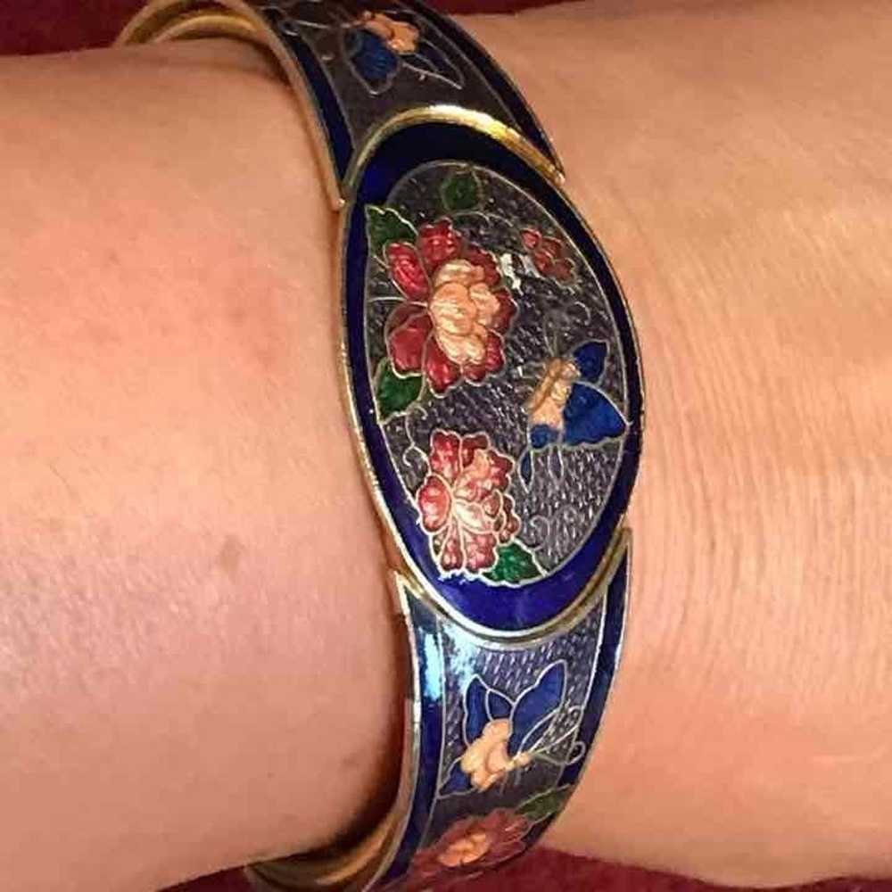 Cloisonné Butterfly Bangle - image 2