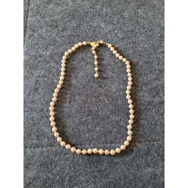 Signed 1928 Lovely Glass Faux Pearl Classic Neckl… - image 1