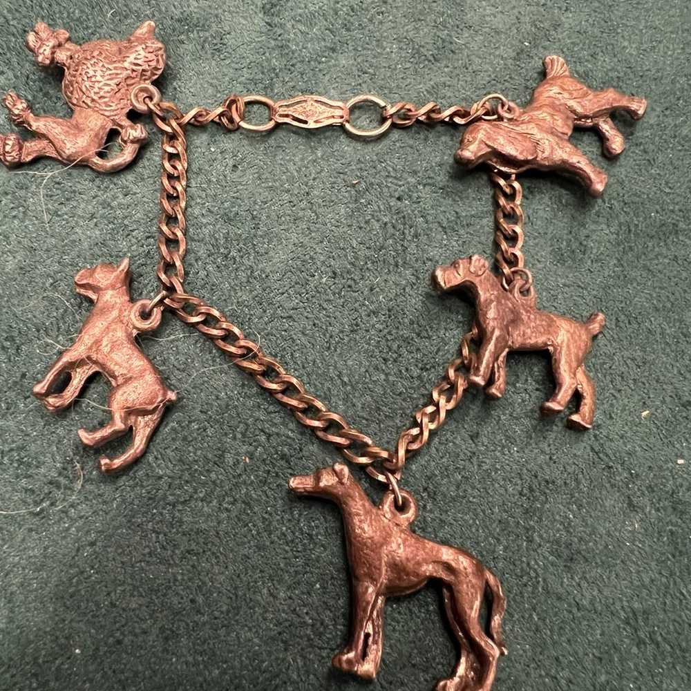 Vintage Multi-dog Charm Bracelet - image 1