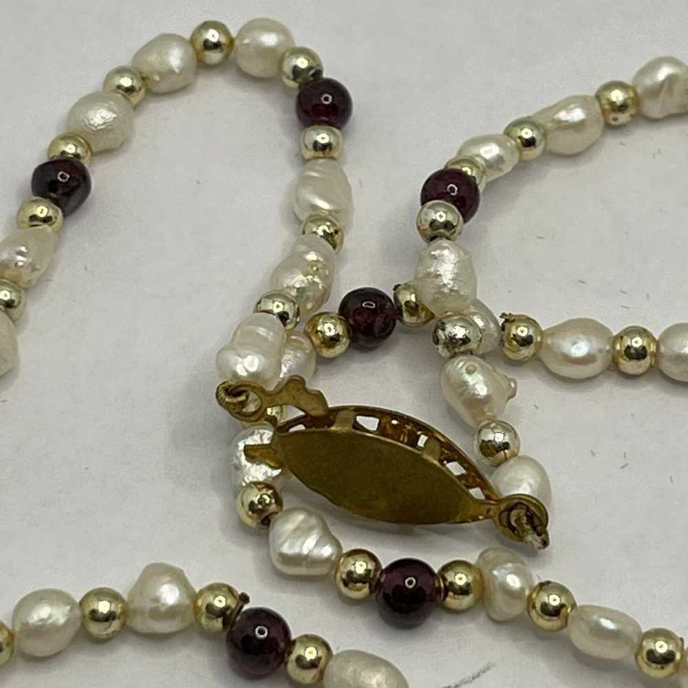 Vintage fresh water pearls necklace - image 11