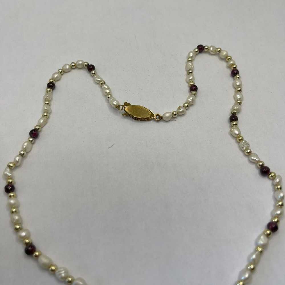 Vintage fresh water pearls necklace - image 7