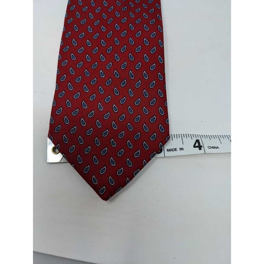 Paul Stuart Paul Stuart Red Paisley Neck Tie Silk… - image 3