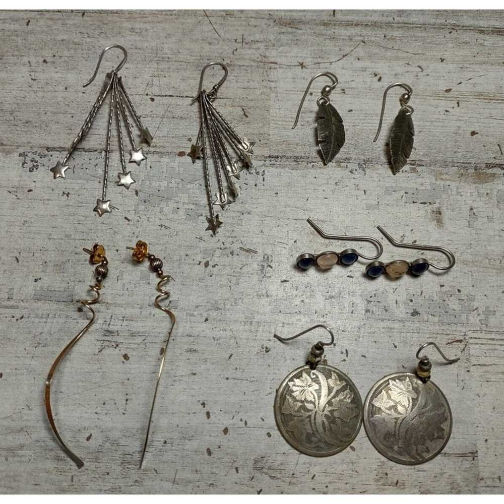 Lot of Vintage Dangle Drop Earrings Falling Star … - image 1