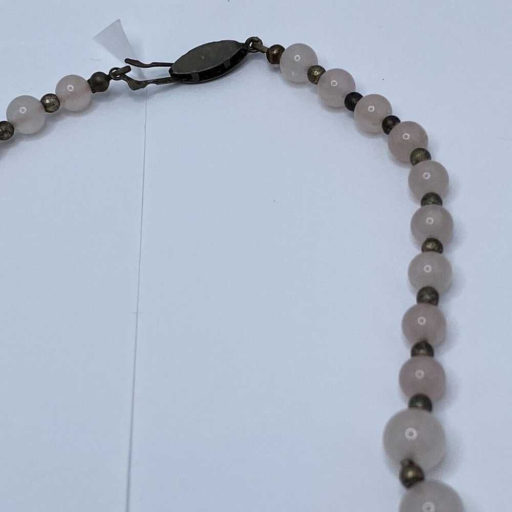 Layered Necklace Rose Quartz Beaded Designer Jewe… - image 6