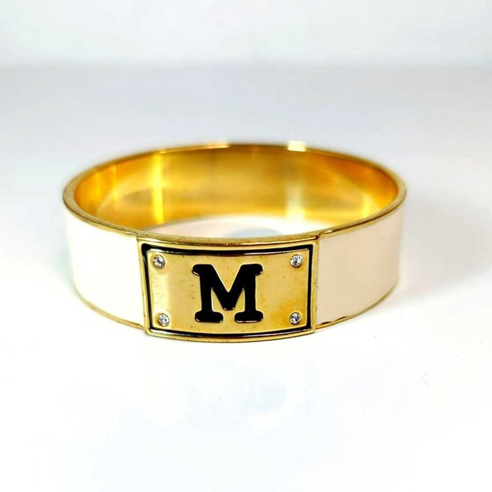 Vintage M Wrist Candy Monogram Bangle With Rhines… - image 1