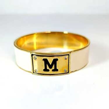 Vintage M Wrist Candy Monogram Bangle With Rhines… - image 1