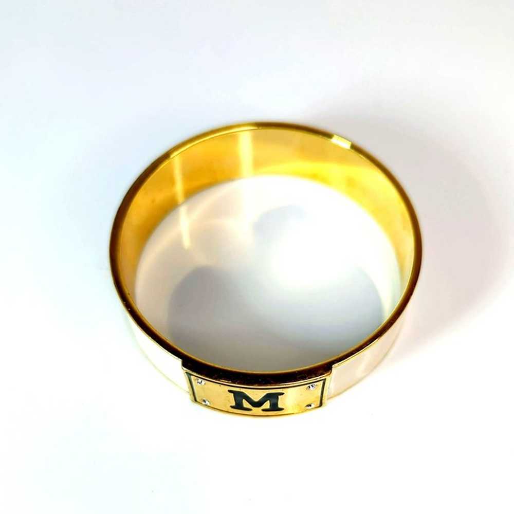 Vintage M Wrist Candy Monogram Bangle With Rhines… - image 2