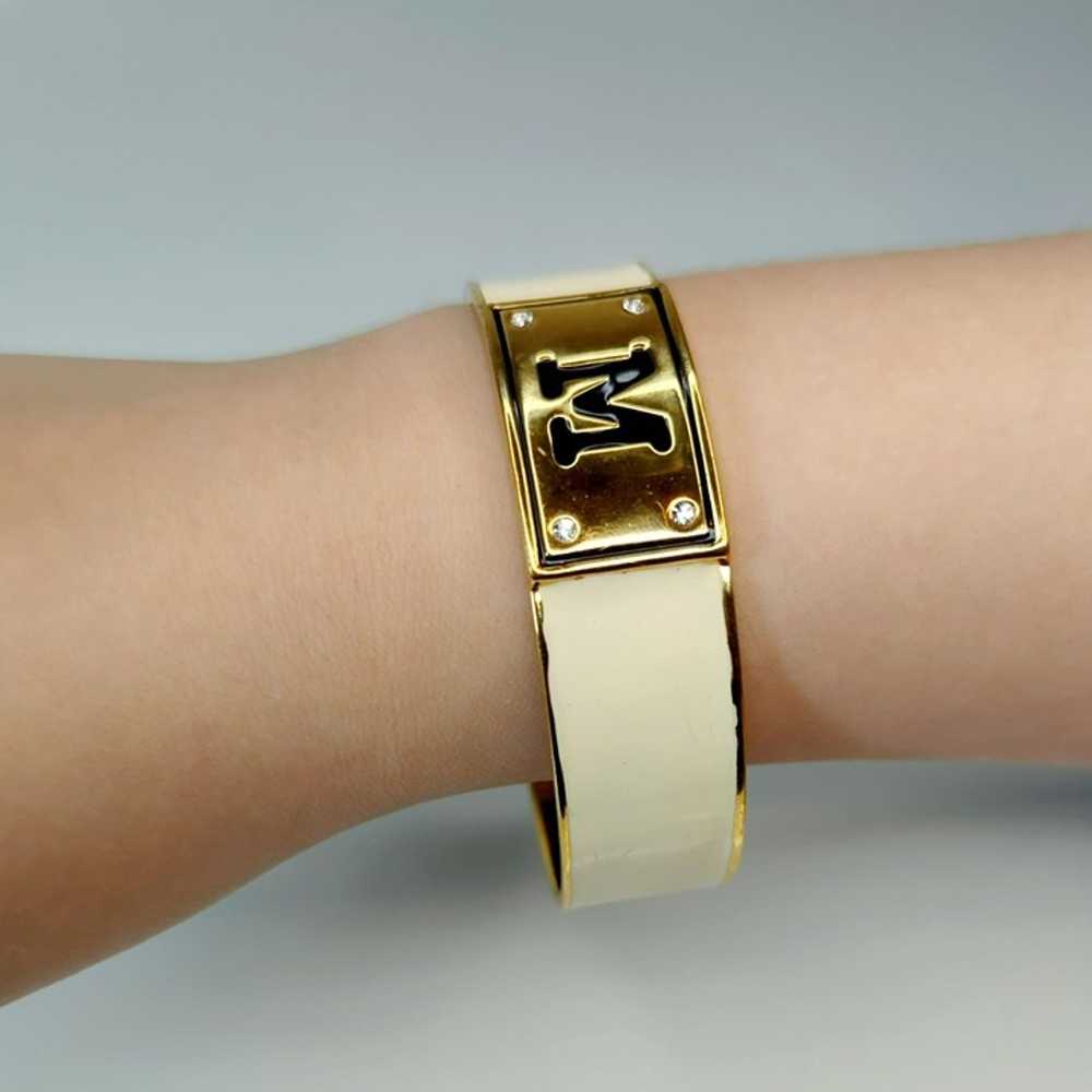 Vintage M Wrist Candy Monogram Bangle With Rhines… - image 4