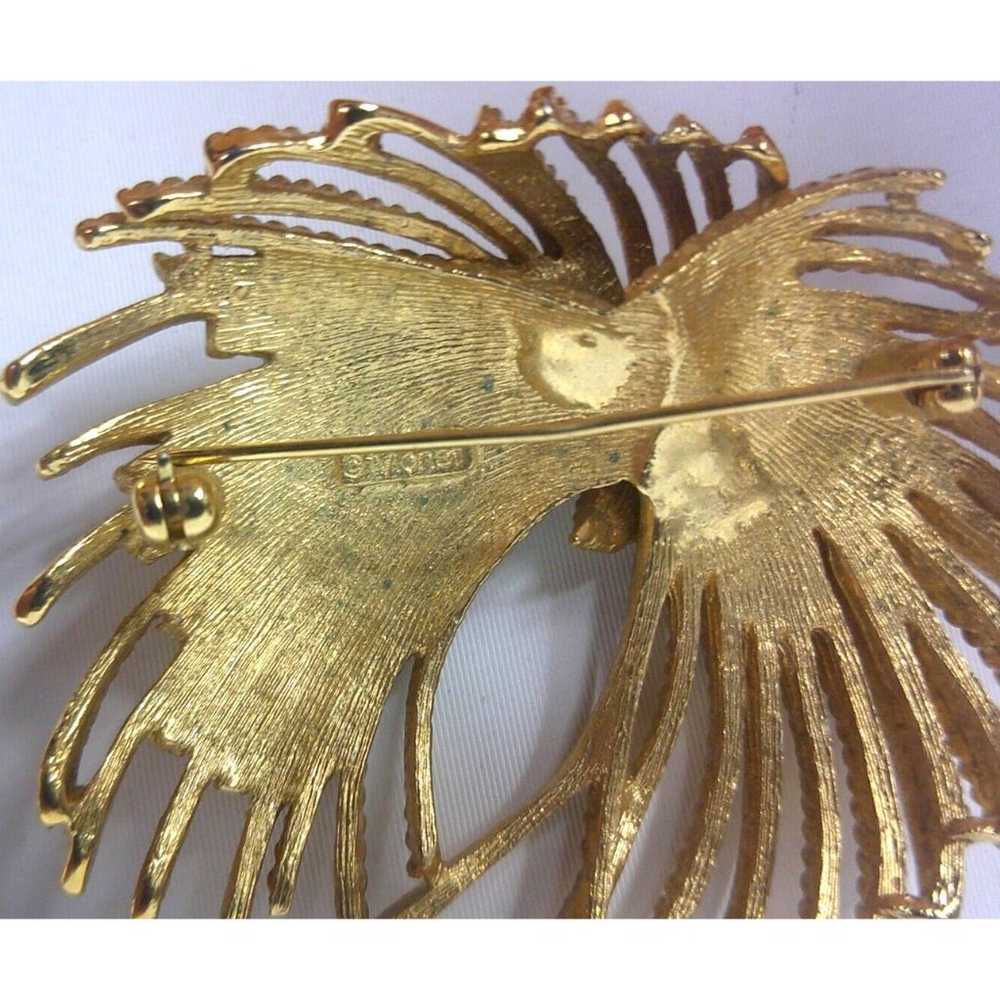 Vintage Monet Mirador Brooch Signed Fireworks Gol… - image 2