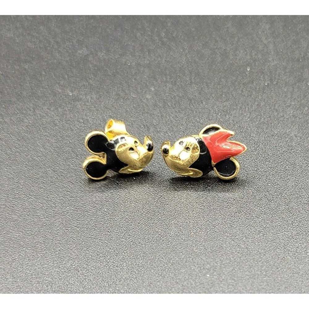 Vintage Avon Disney Mickey Mouse Minnie Stud Earr… - image 2