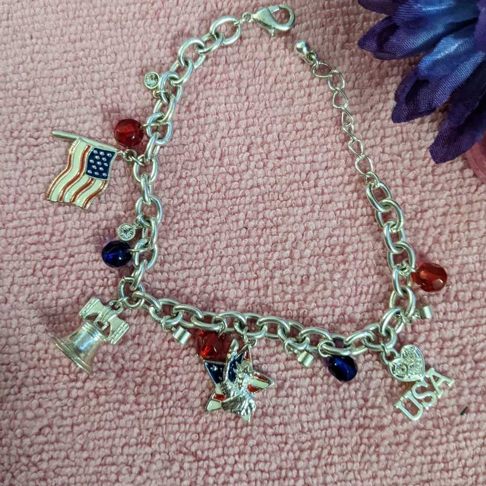 American flag charm bracelet - image 2