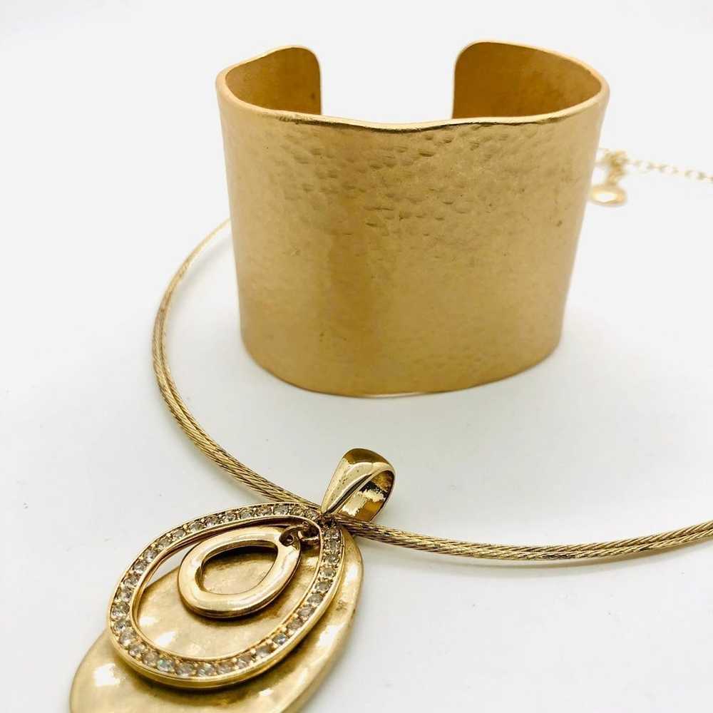 Vintage Wide Cuff Bracelet & Statement Necklace - image 10