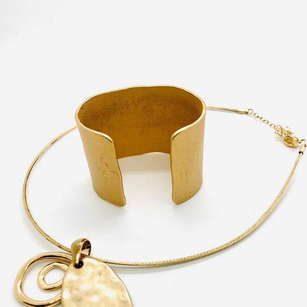 Vintage Wide Cuff Bracelet & Statement Necklace - image 6