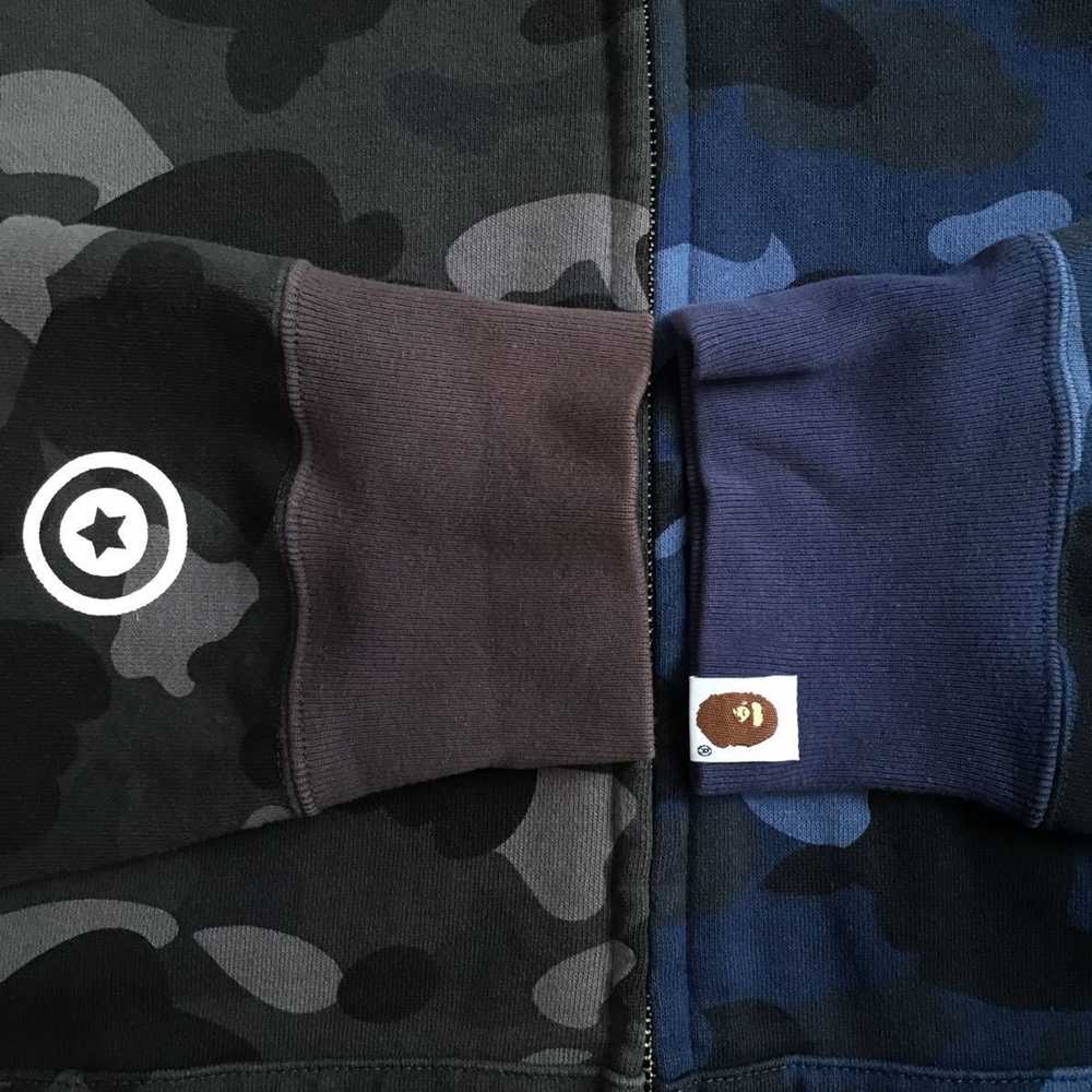 Bape BAPE Black camo × Blue camo separate shark f… - image 7