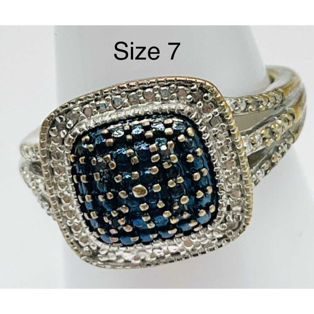 20 PC Vintage to New Jewelry Lot BLUE THEME Brace… - image 9