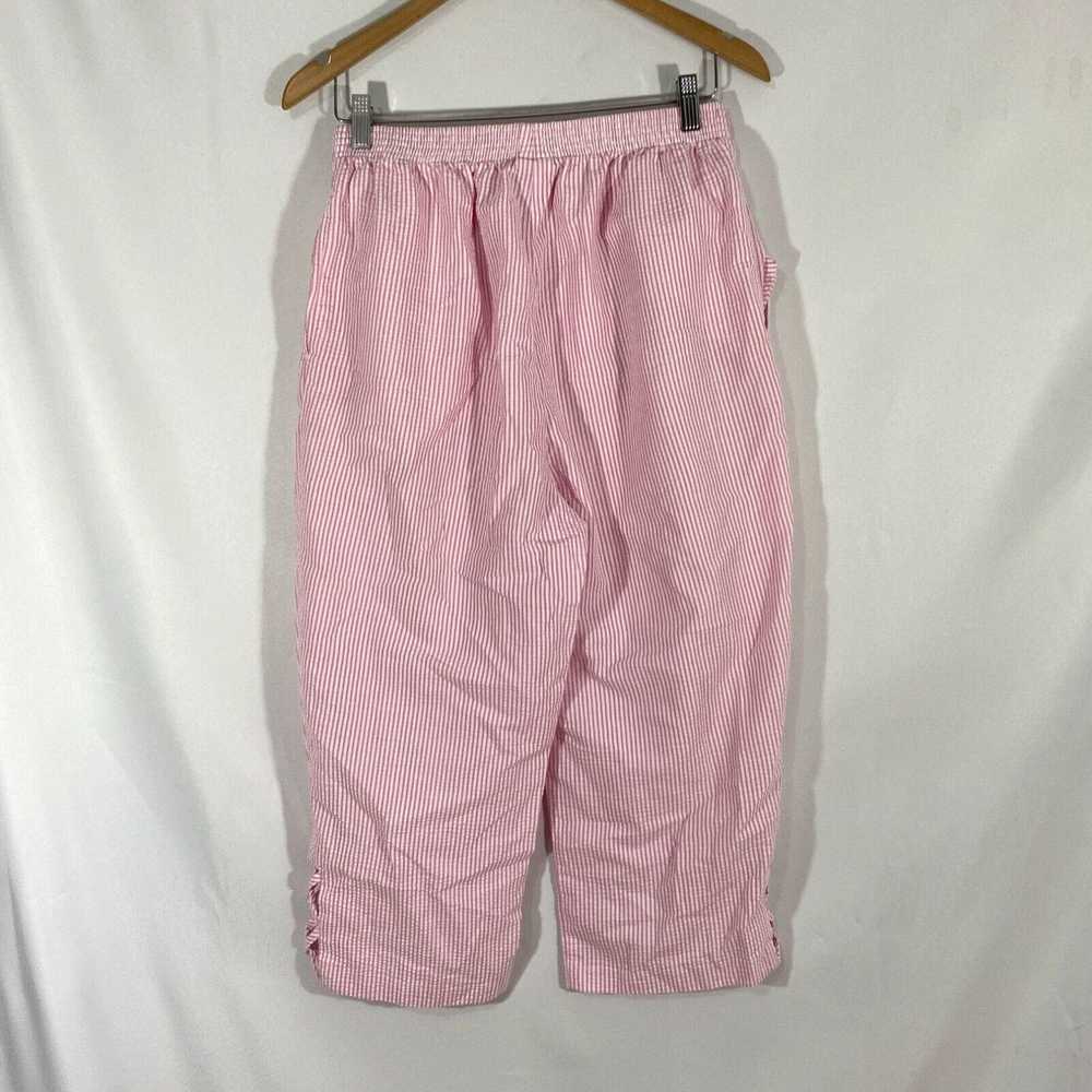 Vintage Bon Worth Womens Pink Striped Elastic Wai… - image 2