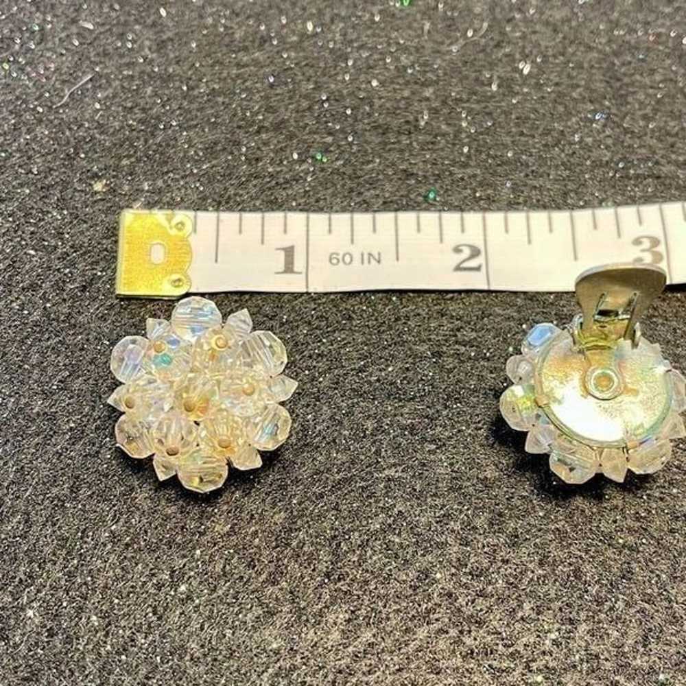 Vintage Rhinestone Clip on Dressy Earrings - image 1